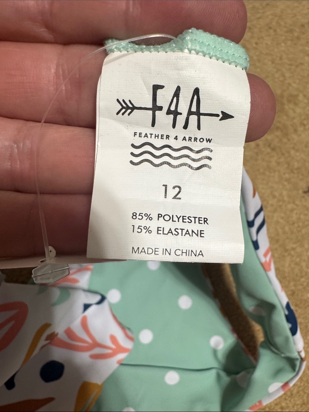 Feather 4 Arrow Abstract Reversible Coral Print Two-Piece Swimsuit - Picture 4 of 5